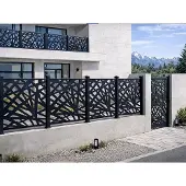 Vente-unique Eingangstor Natafo Anthrazitgrau 103 cm