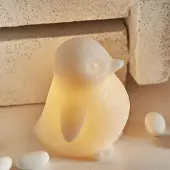 Sirius LED Dekofigur Pinguin Lou 10 cm Echtwachs weiß