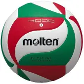 Molten - Leder Volleyball PP170 (4) (Weiß/Rot/Grün)