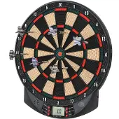 HOMCOM Elektronisches Dartboard, Dartscheibe, Dart-Set mit 6 Darts und Soundeffekten
