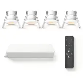 LEDVION 4er set LED Einbaustrahler ø35mm IP65 3W Weiß 2700K