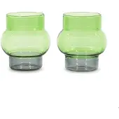 Tom Dixon - Bump Trinkgläser, H 9 cm, grau / grün (2er-Set)