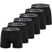 Jack & Jones JACK&JONES Herren Boxer Shorts, 6er Pack - SENSE TRUNKS, Baumwoll-Stretch