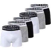 Jack & Jones JACK&JONES Herren Boxer Shorts, 6er Pack - SENSE TRUNKS, Baumwoll-Stretch