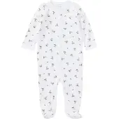 Ralph Lauren Strampler - Core Replen - Weiß/Blau m. Kuschel - - 50 - Strampler