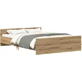 vidaXL Bettgestell ohne Matratze Artisan-Eiche 140x200cm Holzwerkstoff