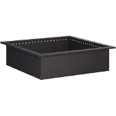 vidaXL Feuerstellenring Schwarz 80 x 80 x 25 cm Stahl