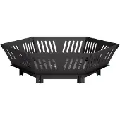 vidaXL Feuerstelle Schwarz 60 x 60 x 18 cm Stahl