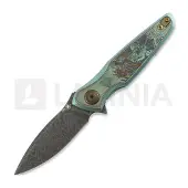 Spartan Blades Pandia Damascus Taschenmesser, Ronin Five Rings "Fire"