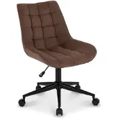 Idimex Bürostuhl VASILO höhenverstellbar, gepolstert, Cord - Braun
