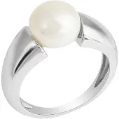 Zeeme Pearls Ring Silber 925 rhodiniert mit einer weißen Perle 10-10,5mm