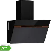 Klarstein Alina Dunstabzugshaube - 60cm Kopffreihaube, 520 m³/h Luftstrom, A++ , LED-Beleuchtung, Touch Control, Umluft & Abluft, Schwarz