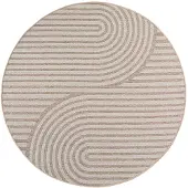 KADIMA DESIGN Outdoor-Teppich Boho-Bögen Beige 200x200 cm Wetterfest
