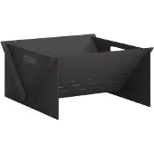 vidaXL Feuerstelle Schwarz 40 x 40 x 20 cm Stahl