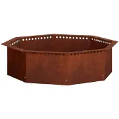 vidaXL Feuerstellenring Rostoptik 80 x 80 x 25 cm Wetterfeststahl