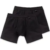 Schiesser Herren Shorts 2er Pack - Cotton Essentials, Authentic, Nadelzug, uni