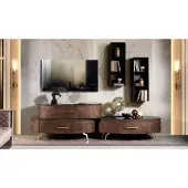 AEA Design Wohnwand Sideboard rtv Lowboard Anrichte 4 tlg. Set Wandablage