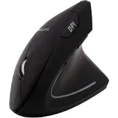 Q-CONNECT KF10714, rechts, Vertikale Ausführung, Bluetooth + USB Type-A, 1600 DPI, Schwarz
