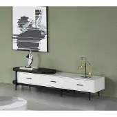 AEA Wohnzimmer Wohnwand rtv Lowboard Holz Weiß Möbel Modern Design