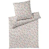 Elegante Mako Satin Bettwäsche Scrabble Kissenbezug einzeln 40x80 cm | natur - beige
