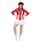 Buttinette Gardekostüm "Rosalie" für Damen, rot/weiß/gold