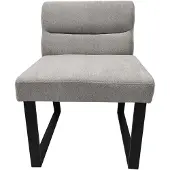 HTI Gepolsterter Stuhl Liron Grau Kufengestell 60x82x60 cm belastbar bis 140 kg