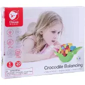 Classic World World Holz-Balancespiel Krokodil, 20-tlg.