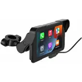 Lescars Motorrad-Navi-Display mit 5"/12 cm, CarPlay- & Android Auto-kompatibel
