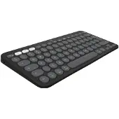Logitech Pebble 2 Combo for Mac, Kabellos, RF Wireless + Bluetooth, Scherenschalter, QWERTY, Graphit, Maus enthalten