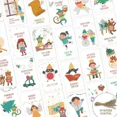 Sonstiges Adventskalender Aktivitätskarten 24 Stück 50 x 80 mm mit Juteschnur