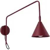 Sollux Wandleuchte NOX 1 burgund mit Schalter 1xE14 10W Stahl 30x61x14cm Lighting