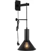 Globo Lighting Wandleuchte Metall schwarz matt, 1x E27