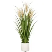 Creativ Green künstliche Pflanze Schilfrohrgras im Topf, 125 cm, grün