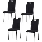 HTI Stuhl Denton Schwarz, B 41,5 cm, H 96,5 cm, T 52,5 cm, Sitzhöhe 47 cm