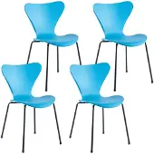 HTI Esszimmerstuhl Rory, Blau, 50x46x78 cm (BxTxH), Sitzhöhe 47 cm, außergewöhnliche Sitzschale