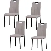 HTI Denton Stuhl Beige Webstoff, 96,5 cm hoch, 47 cm Sitzhöhe, 41,5x52,5 cm