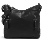 Spikes & Sparrow Leder Umhängetasche Bronco Crossover Black schwarz