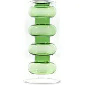 Tom Dixon - Bump Vase groß, grau / grün