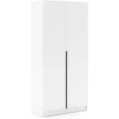 BM-Möbel Riva Kleiderschrank - Weiß - 100 x 61 x 215 cm