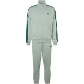 Adidas Trainingsanzug SPORTSWEAR "3-STREIFEN FLEECE", Herren, Gr. L, grün (silber grün, collegiate grün), Obermaterial: 70% Baumwolle, 30% Polyester, Sportanzüge Trainingsanzug