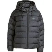 Adidas Outdoorjacke SPORTSWEAR "ESSENTIALS CLIMAWARM 3-STREIFEN", Damen, Gr. M, schwarz, Obermaterial: 100% Polyester. Wattierung: 100% Polyester, normal, Jacken Outdoorjacke, mit Kapuze, CLIMAWARM