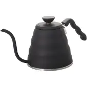 Hario Bouno VBK-120-MB V60 - Wasserkocher de Kaffee mit Hals de Schwan (1,2 L/1200 ml), Farbe schwarz