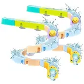 Playtastic 2er-Set 20-tlg. Badewannen-Kugelbahn-Spielset, für Kinder ab 3 Jahren