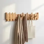 HOME DELUXE Garderobenleiste PORTE Hellbraun - 80 x 15 cm