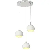 V-TAC LED Pendelleuchte VT-89023, Weiß, Silber, 3-Flammig, H 150 cm