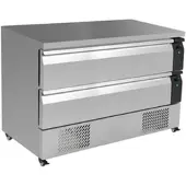 CombiSteel Kühl-/Tiefkühltisch 2 Schubladen – 6× 1/1 GN, 265 L, Edelstahl