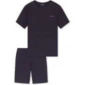 Schiesser Schlafanzug Modern Bonded in Graphit | Gr.: 56