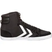 Hummel Sneaker "SLIMMER STADIL HIGH", Damen, Gr. 40, schwarz-weiß (schwarz, weiß), Leder, Textil, Schuhe Sneaker