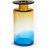Serax Vase Wind & Fire by Marie Michielssen Amber Blue L 18,5 x 18,5 x 40,0 cm