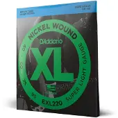 D'Addario EXL220 Bassgitarrensaiten Super Light 40-95 lange Mensur
